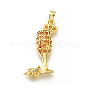 Латунные микро проложить кубического циркония подвески KK-P295-42G