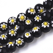 Ручной работы millefiori стеклянные бусины нитки LAMP-R143-01A
