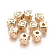Латунные микро проложить кубического циркония бусы KK-K238-16G-C