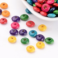 Original Color Natural Wood Beads, Round Wooden Spacer Beads for Jewelry  Making, Undyed, Peru, 8x7mm, Hole: 2.5mm