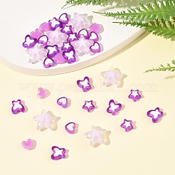 200шт 5 стиля прозрачные акриловые бусины TACR-FS0001-54D