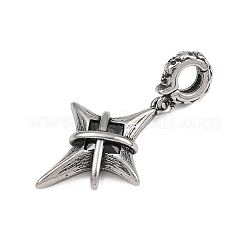 Подвеска в форме звезды из хирургической нержавеющей стали 316 с кубическим цирконием STAS-Z165-16AS-B04