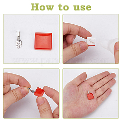 150 шт. литые плоские накладные скобы с клеевым соединением&nbsp;TIBE-DC0001-26