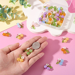 30 шт. 6-цветные подвески из натурального малайзийского нефрита&nbsp;PALLOY-TA00290