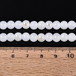 Galvanisierte imitatorische Jade Glasperlen Stränge&nbsp;EGLA-Q132-6MM-01B-01
