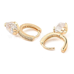 Серьги-кольца из латуни с цирконием EJEW-G362-06KCG