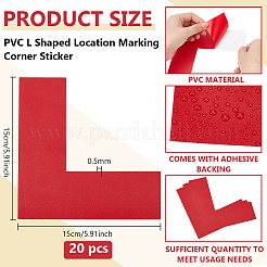 PVC-Eckaufkleber in L-Form zur Positionsmarkierung&nbsp;DIY-WH0504-919B