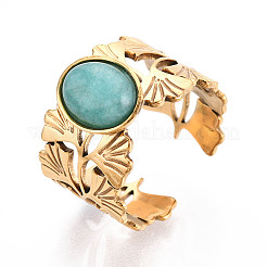 Открытые манжетные кольца из нержавеющей стали 304 RJEW-Z078-21G