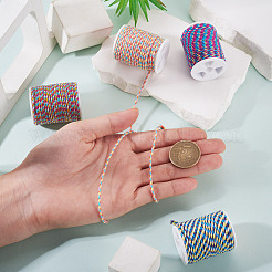 4 Rolle 4 Farben 4-fädige Polycotton-Kordel mit Metallicfaden&nbsp;OCOR-TA0003-33A