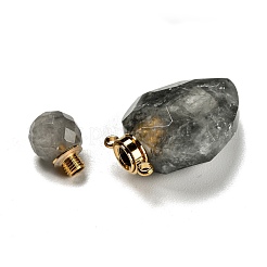 Кулоны для духов из натурального мутного кварца&nbsp;G-D058-12G-03