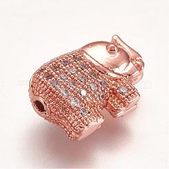 Perline zirconi micro pave  in ottone&nbsp;ZIRC-G096-32