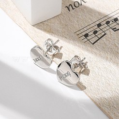 Boucles d'oreilles en laiton plaqué micro pavé de zircons cubiques transparents&nbsp;EJEW-K299-01P-I