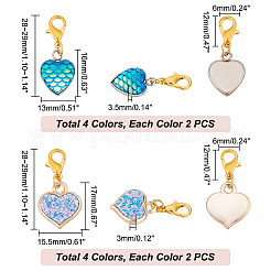 Подвеска из нержавеющей стали 304 и пластика ccb с блестками&nbsp;HJEW-AB00231