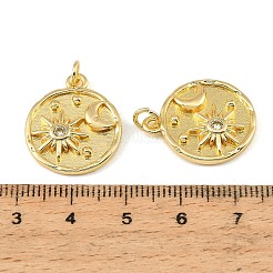 Messing micro pave klare zirkonia anhänger&nbsp;CU-CBA9175-18G