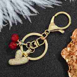 Латунный микропаве прозрачный кубический цирконий брелок с буквой подвеска KEYC-SW00015-Y