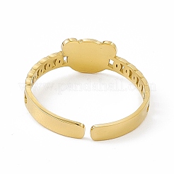 Открытое кольцо-манжета из нержавеющей стали 304 с ионным покрытием (IP) для женщин RJEW-C060-39G