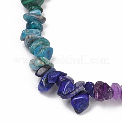 Браслеты из натуральных смешанных драгоценных камней чакра для женщин&nbsp;BJEW-JB11633-02