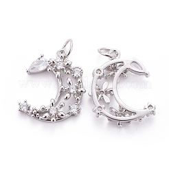 Латунные микро проложить кубического циркония подвески&nbsp;ZIRC-L070-43P