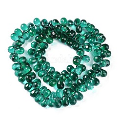 Стеклянные бусины с гальваническим покрытием &nbsp;EGLA-Q128-01B