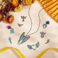 18шт 9 стиля подвески из сплава цвета радуги FIND-FH0004-11