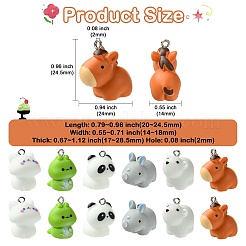 24шт 6 стиля непрозрачные подвески из смолы&nbsp;FIND-CJ0004-89