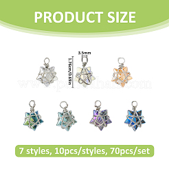 70 pendentif en verre de 7 styles.&nbsp;PALLOY-FH00204