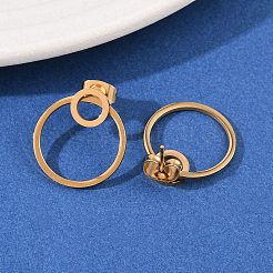 Серьги-гвоздики из нержавеющей стали 304&nbsp;EJEW-I320-12G