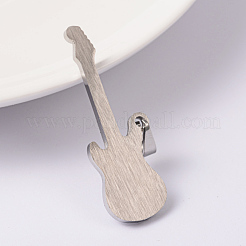 変色しにくいベース 304 ステンレス スチール ペンダント  ステンレス鋼色  40x14x2mm  穴：6x4mm&nbsp;STAS-M245-36P