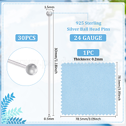 925 шариковая головка из стерлингового серебра&nbsp;STER-BC0002-16B
