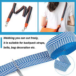 Жаккардовые ленты из поликоттона со стрелками и принтом SRIB-WH0011-113B