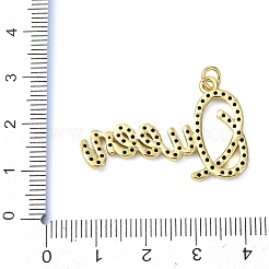 Pendentifs avec zircon cubiques à micro-pavés en laiton&nbsp;LS-KK-H270-07C-01