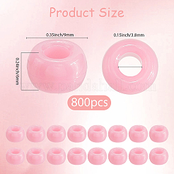 800шт непрозрачные пластиковые бусины KY-SP0001-47B