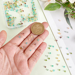 280шт 7 цвета прозрачные стеклянные бусины&nbsp;GLAA-PH0004-46