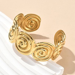 Браслеты-манжеты из нержавеющей стали 304 для женщин AJEW-P127-18G