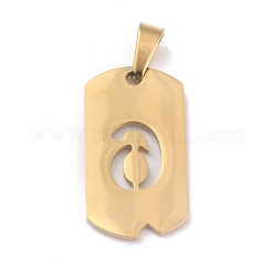 Pendentifs en acier inoxydable 304 avec placage ionique (IP)&nbsp;STAS-O127-D06