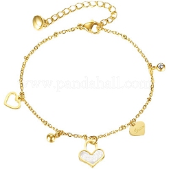 Braccialetti con ciondoli in acciaio inossidabile 304&nbsp;FS-WG9B627-02