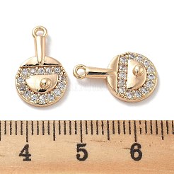 Подвески из латуни с покрытием из прозрачного кубического циркония&nbsp;KK-M102-22G-A