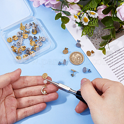 40 шт. 2 цвета фурнитура для сережек-гвоздиков из нержавеющей стали 304 STAS-DC0017-01