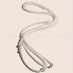 Пластиковые искусственные жемчужины круглые бусины талия живот длинные цепочки для женщин FS-WGCCA32-01