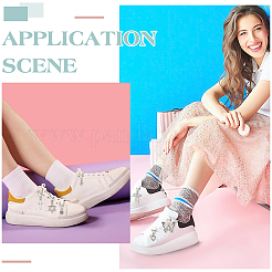 40 pièce 20 styles en alliage avec breloques de chaussures en plastique CCB&nbsp;HJEW-ME00108
