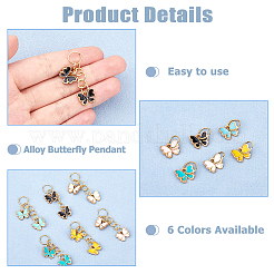 Сплав эмали бабочка шнурок очарование украшение&nbsp;PALLOY-NB00002