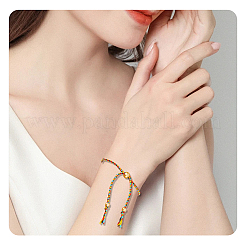 24шт 12 цвета плетеный полиэстеровый шнур в стиле бохо для изготовления браслета&nbsp;MAK-SP0001-10