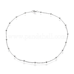 Не тускнеющие ожерелья из нержавеющей стали марки 304&nbsp;NJEW-M183-05P