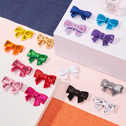 32 Stück 16 Farben Pailletten Leder Bowknots&nbsp;DIY-GF0009-91