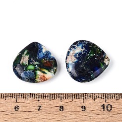 染色された天然インペリアルジャスパーペンダント  ティアドロップチャーム  濃い緑  19.5~20.5x20~21x5.5~6.5mm  穴：1.4~1.5mm&nbsp;G-Q601-06B