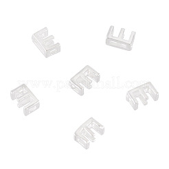 スターリングシルバーの中空イニシャルビーズ6個925個  銀  文字e  5.5~6x3.5~4x3mm  穴：3.5~4x1.3~1.7mm&nbsp;STER-TA0001-53E