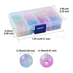 200 pz 8 colori perline acriliche trasparenti&nbsp;OACR-YW0001-82