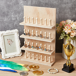 Деревянный держатель для колец и органайзеров&nbsp;RDIS-WH0020-03