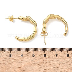 Pendientes de botón texturizados de acero inoxidable 304 para mujer&nbsp;EJEW-K333-02G