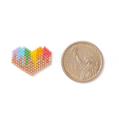 Радужный флаг гордости ручной работы из японского бисера SEED-CP00017